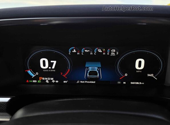 1FTFW1RG0NFB71348 2022 FORD F150 Черный Вид щитка приборов