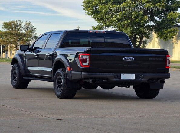 1FTFW1RG0NFB71348 2022 FORD F150 Черный Передняя правая четверть