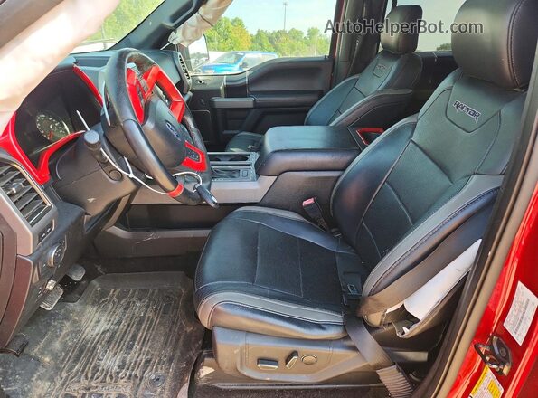 1FTFW1RG3JFC42861 2018 FORD F150 Red Вид салону спереду