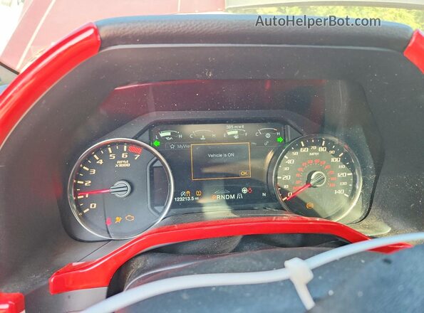 1FTFW1RG3JFC42861 2018 FORD F150 Red Вид щитка приладів