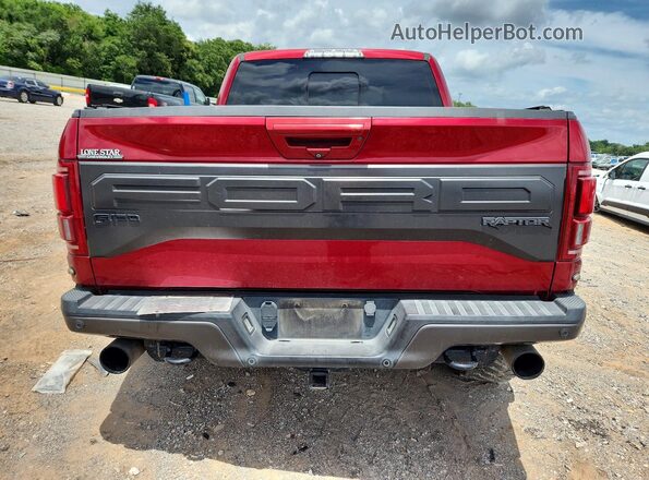 1FTFW1RG3JFC42861 2018 FORD F150 Red Вид ззаду