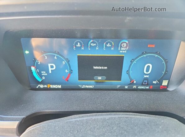 1FTFW1RG9RFB52464 2024 FORD F150 Black Instrument cluster view