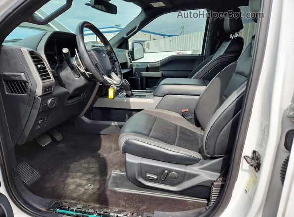 1FTFW1RGXKFA76159 2019 FORD F150 White Widok wnętrza z przodu