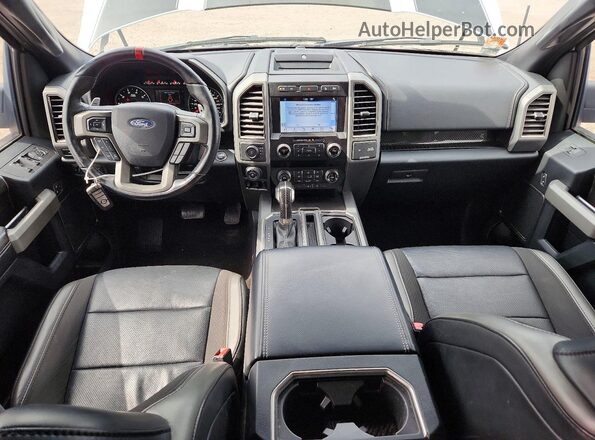 1FTFW1RGXKFA76159 2019 FORD F150 White Widok deski rozdzielczej