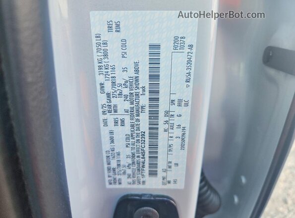 1FTFW4L84SFC32392 2025 FORD F150 Серый Вид подкапотного пространства