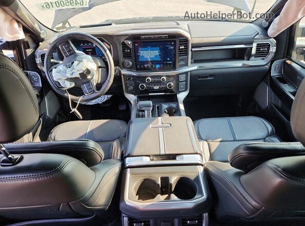1FTFW7LD3RFB59654 2024 FORD F150 Black Dashboard view