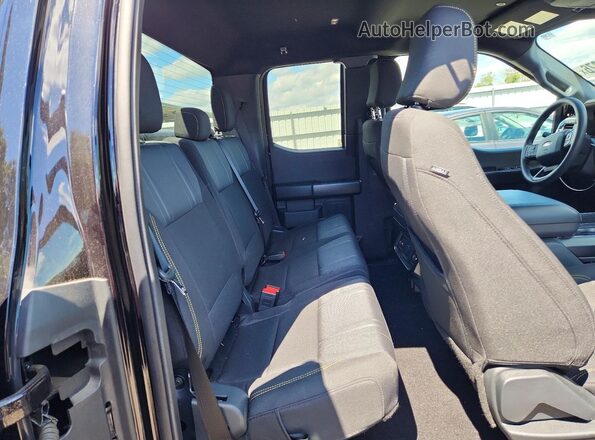 1FTFX2L59SKD61467 2025 FORD F150 Black Vista de los asientos traseros