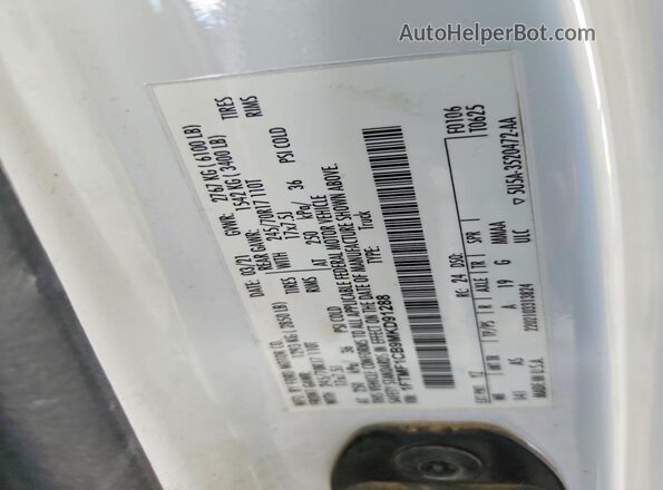 1FTMF1CB9MKD91288 2021 FORD F150 White Вид підкапотного простору