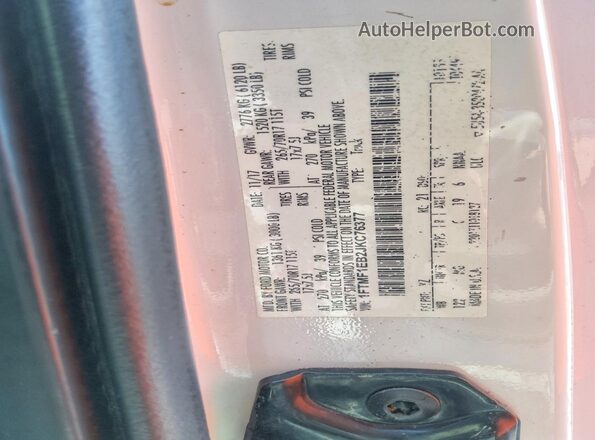 1FTMF1EB2JKC76377 2018 FORD F150 White Շարժիչի բաժամունքի տեսք