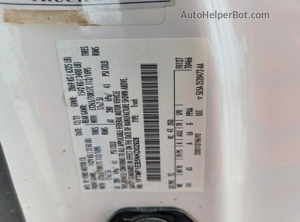 1FTMF1EB5NKD02928 2022 FORD F150 White Вид наклейки з VIN-кодом