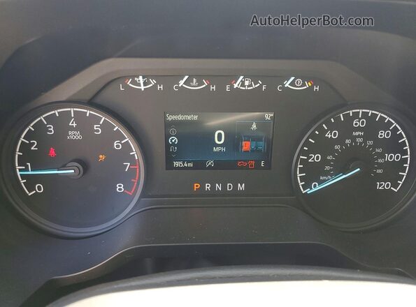 1FTMF1K59TKE60099 2026 FORD F150 Blue Instrument cluster view