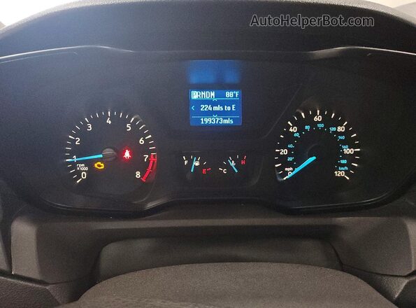 1FTYE2YM4JKA25657 2018 FORD TRANSIT Blue Widok zestawu wskaźników