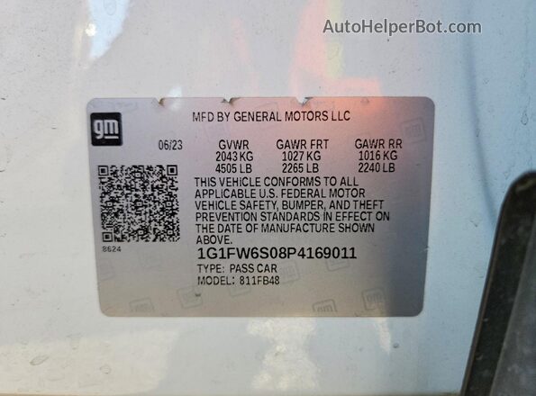 1G1FW6S08P4169011 2023 CHEVROLET BOLT White Engine compartment view