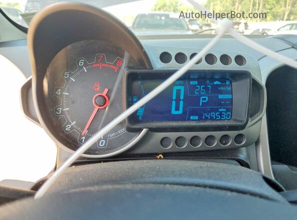 1G1JC6SG1G4117932 2016 CHEVROLET SONIC Blue ხელსაწყოთა პანელის ხედი