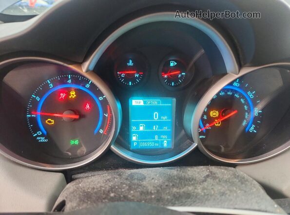 1G1PC5SH9G7174892 2016 CHEVROLET CRUZE Blue ხელსაწყოთა პანელის ხედი