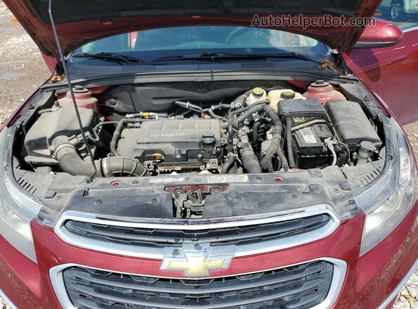 1G1PE5SB4G7215242 2016 CHEVROLET CRUZE Red უკანა სალონის ხედი