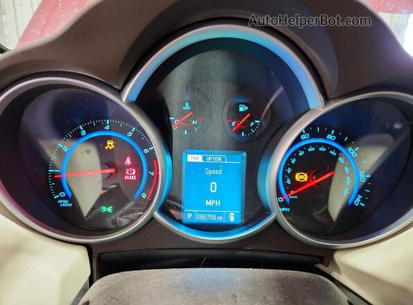 1G1PF5SB0G7125437 2016 CHEVROLET CRUZE Maroon Widok zestawu wskaźników