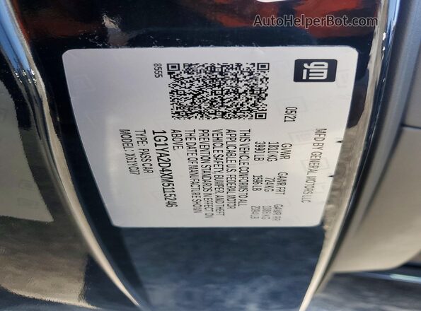 1G1YA2D4XM5115246 2021 CHEVROLET CORVETTE Black Շարժիչի բաժամունքի տեսք