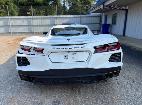 1G1YB2D40M5100512 2021 CHEVROLET CORVETTE White უკანა ხედი