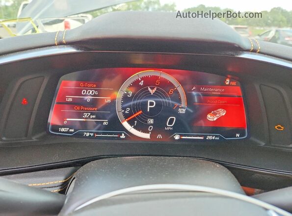 1G1YB2D41R5111459 2024 CHEVROLET CORVETTE Gray Widok zestawu wskaźników