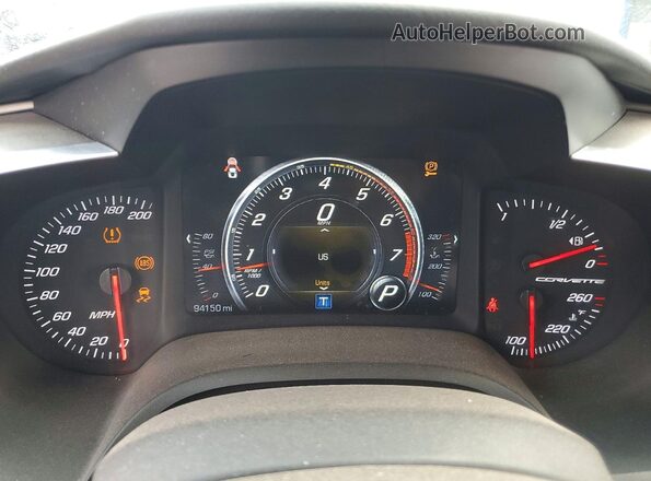 1G1YB2D79G5117923 2016 CHEVROLET CORVETTE White Vista del cuadro de instrumentos