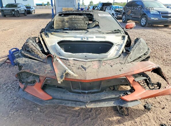 1G1YC2D49M5101736 2021 CHEVROLET CORVETTE Оранжевый Вид спереди