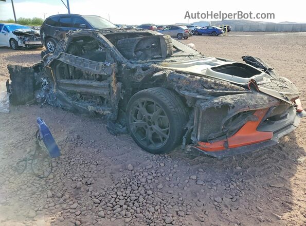 1G1YC2D49M5101736 2021 CHEVROLET CORVETTE Оранжевый Передняя правая четверть