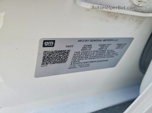 1G1ZC5ST9PF202046 2023 CHEVROLET MALIBU White Շարժիչի բաժամունքի տեսք