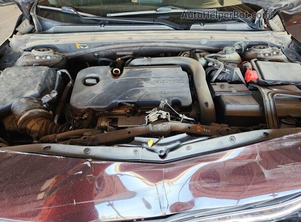 1G1ZD5ST0MF012855 2021 CHEVROLET MALIBU Бордовый Вид задней части салона