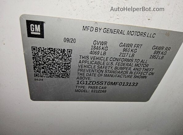 1G1ZD5ST0MF013133 2021 CHEVROLET MALIBU White Շարժիչի բաժամունքի տեսք