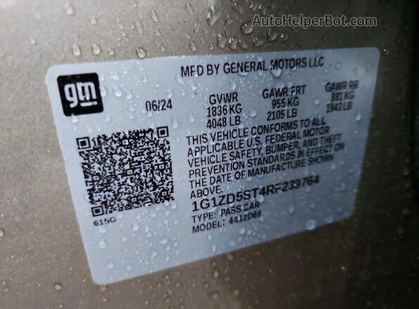 1G1ZD5ST4RF239764 2024 CHEVROLET MALIBU Tan Widok komory silnika