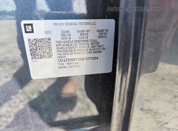 1G1ZD5ST5MF077104 2021 CHEVROLET MALIBU Gray Widok komory silnika
