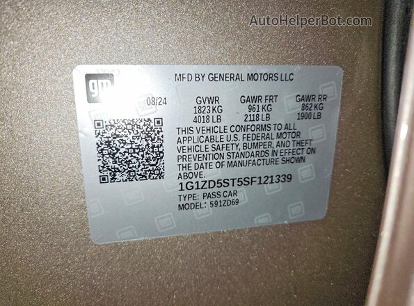 1G1ZD5ST5SF121339 2025 CHEVROLET MALIBU Gold Widok komory silnika