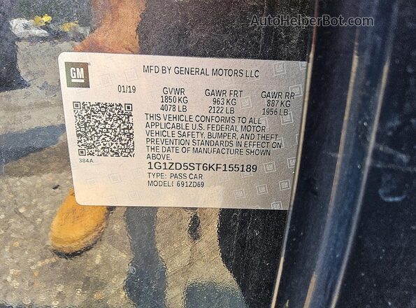 1G1ZD5ST6KF155189 2019 CHEVROLET MALIBU White Widok komory silnika