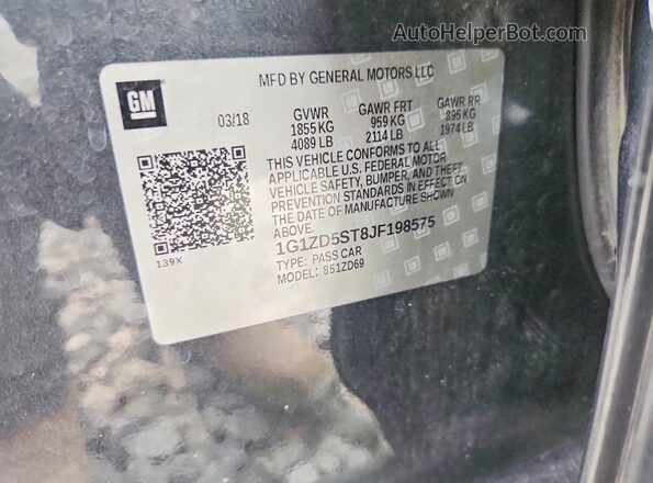 1G1ZD5ST8JF198575 2018 CHEVROLET MALIBU Серый Вид подкапотного пространства
