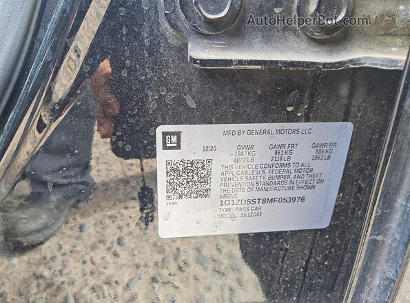 1G1ZD5ST8MF053976 2021 CHEVROLET MALIBU Черный Вид подкапотного пространства