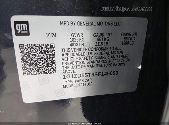 1G1ZD5ST9SF145000 2025 CHEVROLET MALIBU Blue Widok komory silnika