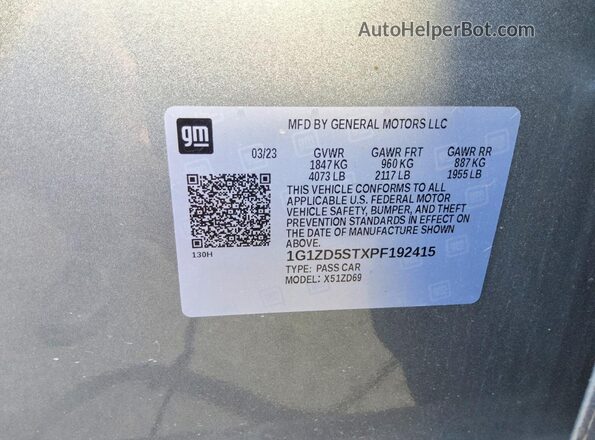 1G1ZD5STXPF192415 2023 CHEVROLET MALIBU Silver Engine compartment view