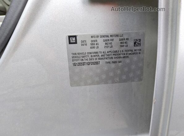 1G1ZE5ST1GF282887 2016 CHEVROLET MALIBU Silver Widok komory silnika