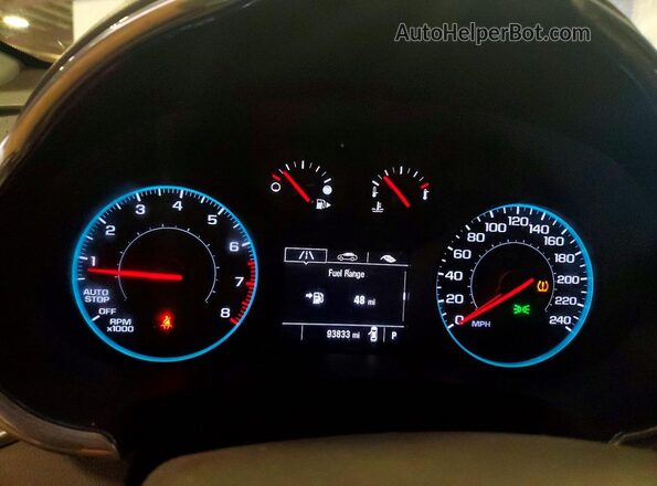 1G1ZE5ST2GF347939 2016 CHEVROLET MALIBU Brown Instrument cluster view