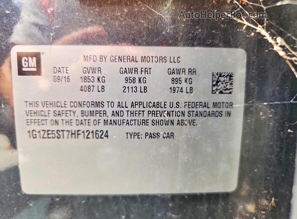 1G1ZE5ST7HF121624 2017 CHEVROLET MALIBU Gray Engine compartment view