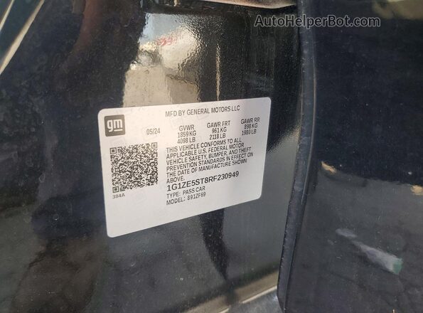 1G1ZE5ST8RF230949 2024 CHEVROLET MALIBU Черный Вид подкапотного пространства
