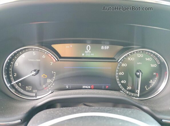 1G6DN5RK3M0144977 2021 CADILLAC CT5 White ხელსაწყოთა პანელის ხედი