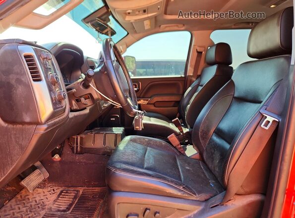 1GC1KTEY6KF133635 2019 CHEVROLET SILVERADO Red Widok wnętrza z przodu