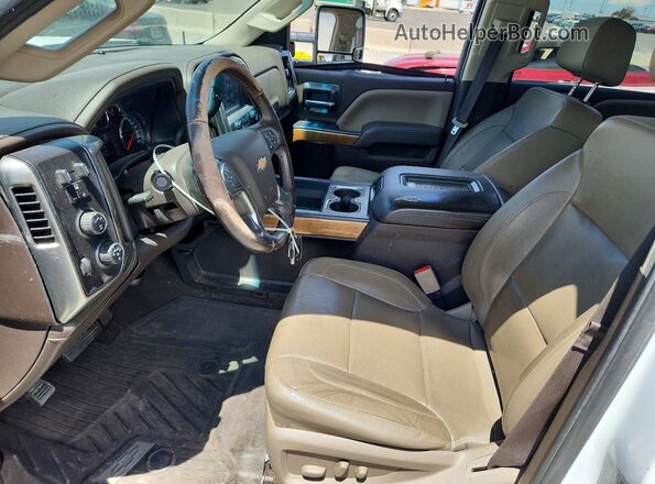 1GC4KXCG0KF190797 2019 CHEVROLET SILVERADO White Widok wnętrza z przodu