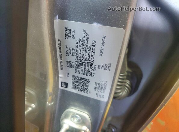 1GCGSBEC4R1231479 2024 CHEVROLET COLORADO Gray Widok naklejki z numerem VIN