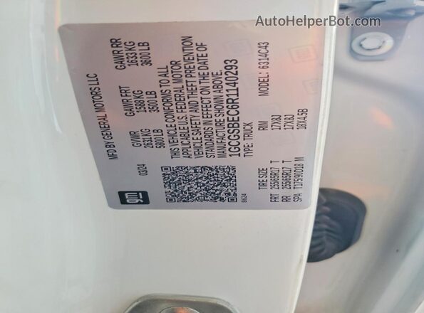 1GCGSBEC6R1140293 2024 CHEVROLET COLORADO White Widok komory silnika