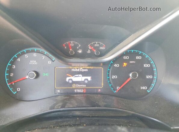 1GCGSDEN9K1210372 2019 CHEVROLET COLORADO White Вид щитка приладів
