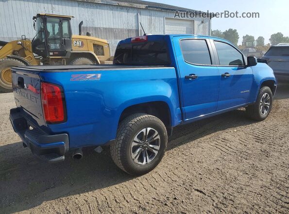 1GCGTDEN9M1289851 2021 CHEVROLET COLORADO Blue უკანა მარჯვენა