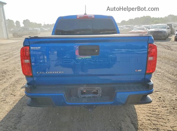1GCGTDEN9M1289851 2021 CHEVROLET COLORADO Blue უკანა ხედი